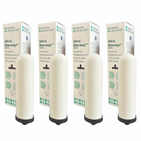 Lot  pour 6 mois x 4 cartouches  BRITISH BERKEFELD  Ultra Stérasyl  pour filtre à gravité